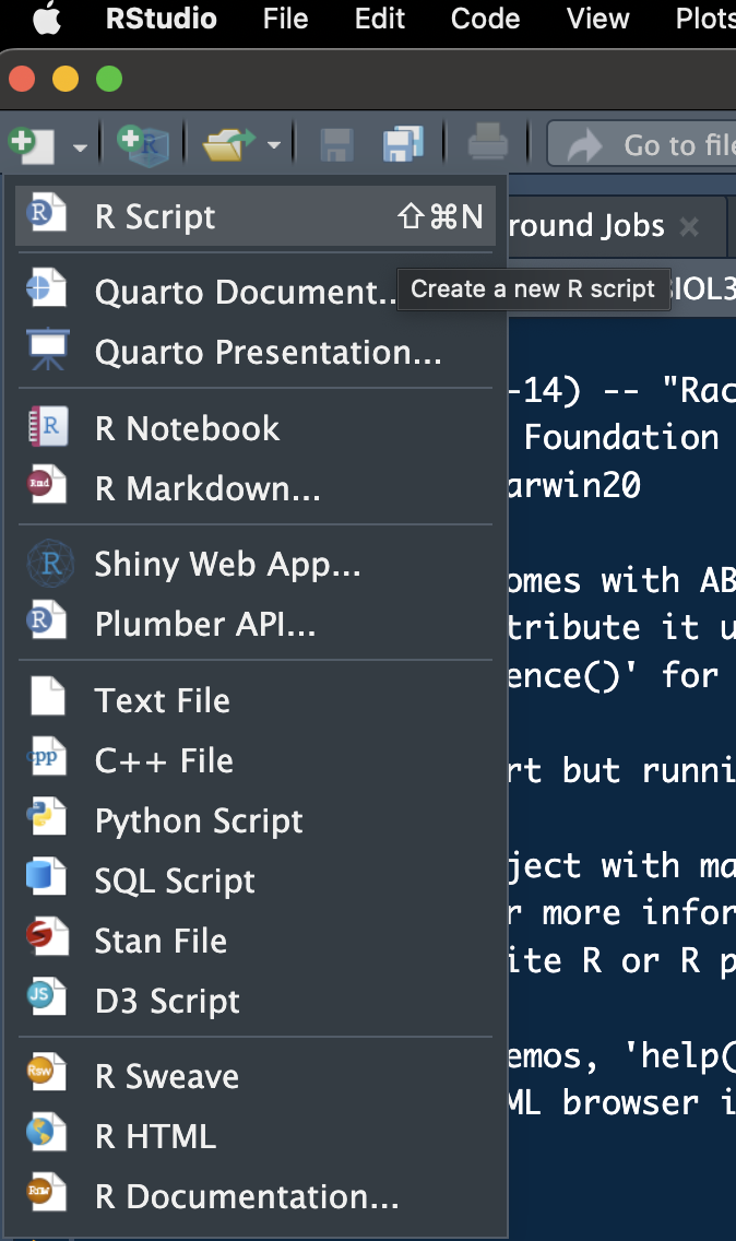 How to add a new R Script